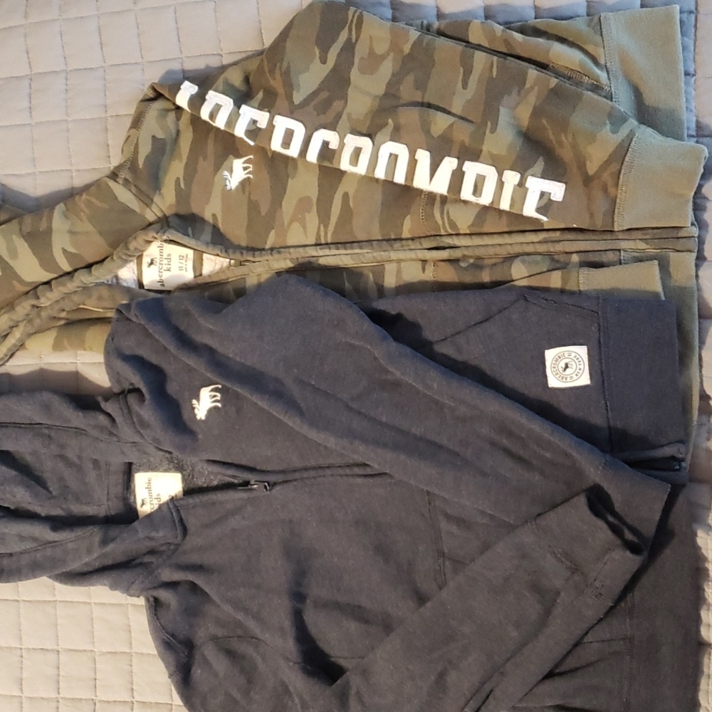 Abercrombie and Fitch boys hoodies, size 11/12.